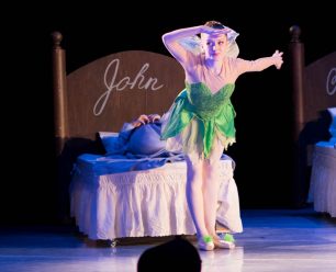 Lucia ballet Tinkerbell looking out to the crowd.