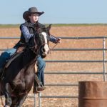 Anagrace Kennard riding a horse.