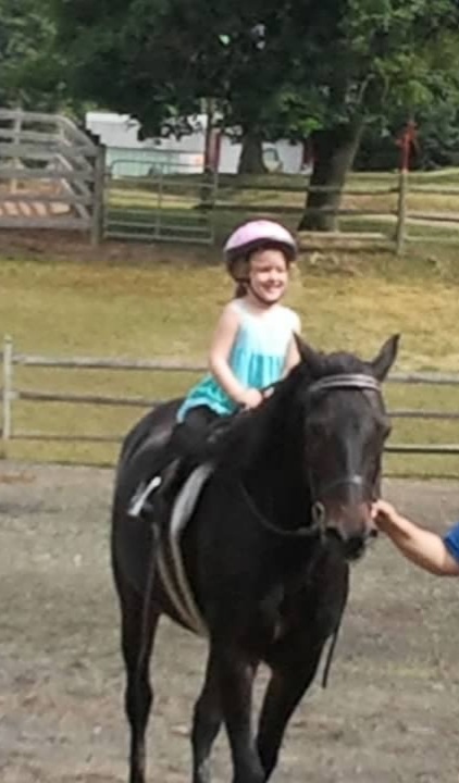 Bella's first horse ride