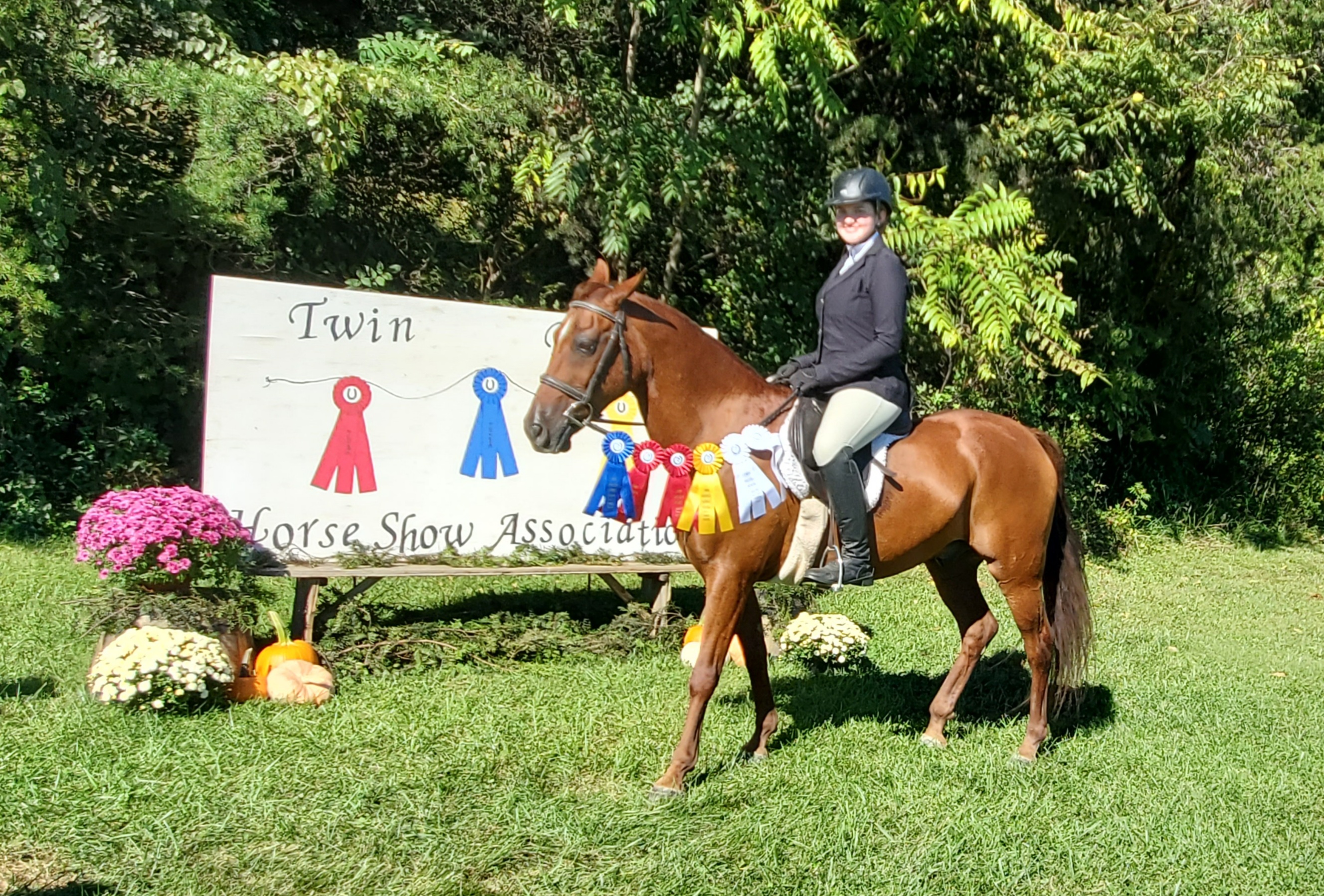 Bella and her horse at the Twin Brooks Fall Show