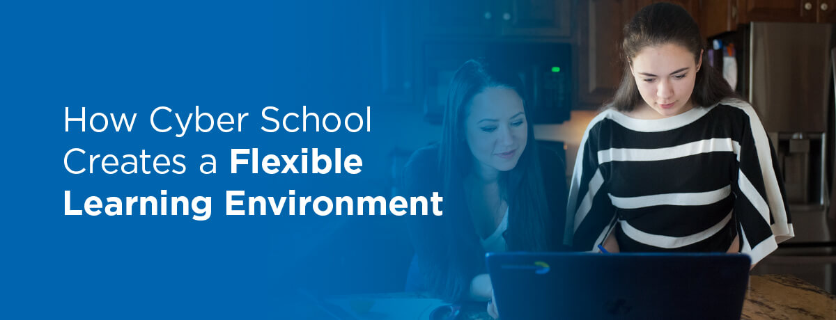 Graphic: How cyber school creates a flexible learning environment.