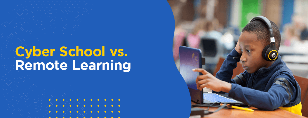 Graphic: Cyber school vs. remote learning.