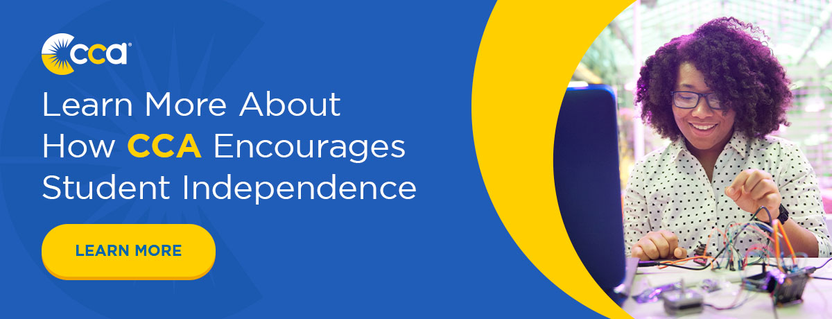 Graphic: learn how CCA encourages student independence
