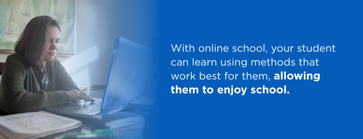 Graphic: online school allows students to enoy school