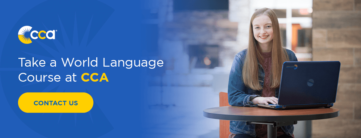 take a world language course at CCA