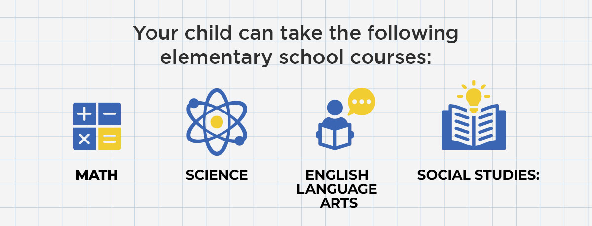 Your child can take a variety of elementary school courses