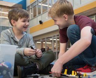 Children playing with toys